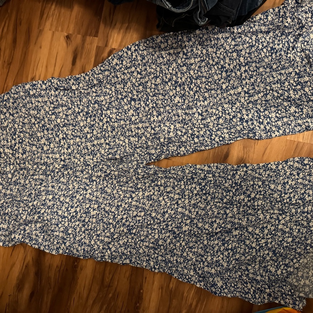 Blue and White Women's Pants